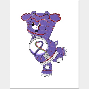 mecha cyborg purple care bear Posters and Art